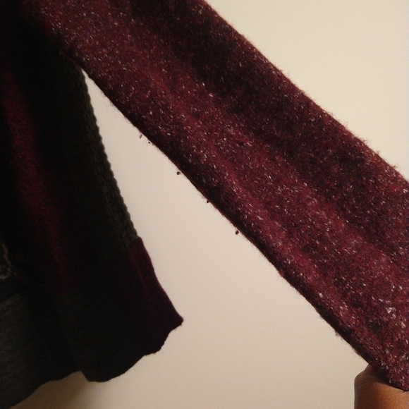 Preloved handcut 100% reclaimed wool cardigan - Picture 10 of 11